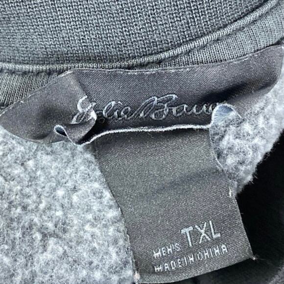 Eddie Bauer Men's Dark Gray Long Sleeve Fleece Crew Neck Sweatshirt Top Size XLT - Picture 3 of 4